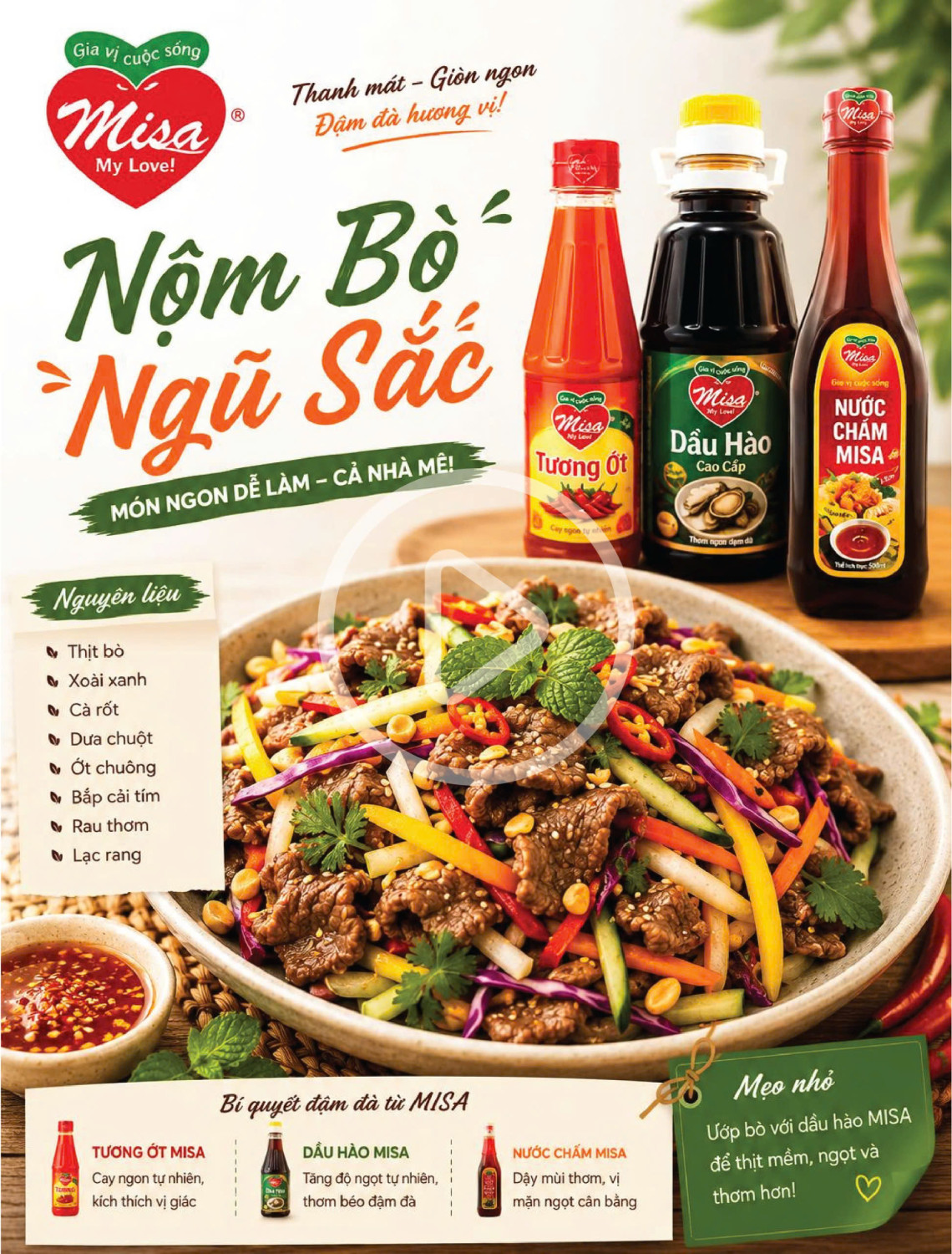 NỘM BÒ NGŨ SẮC cùng MISA